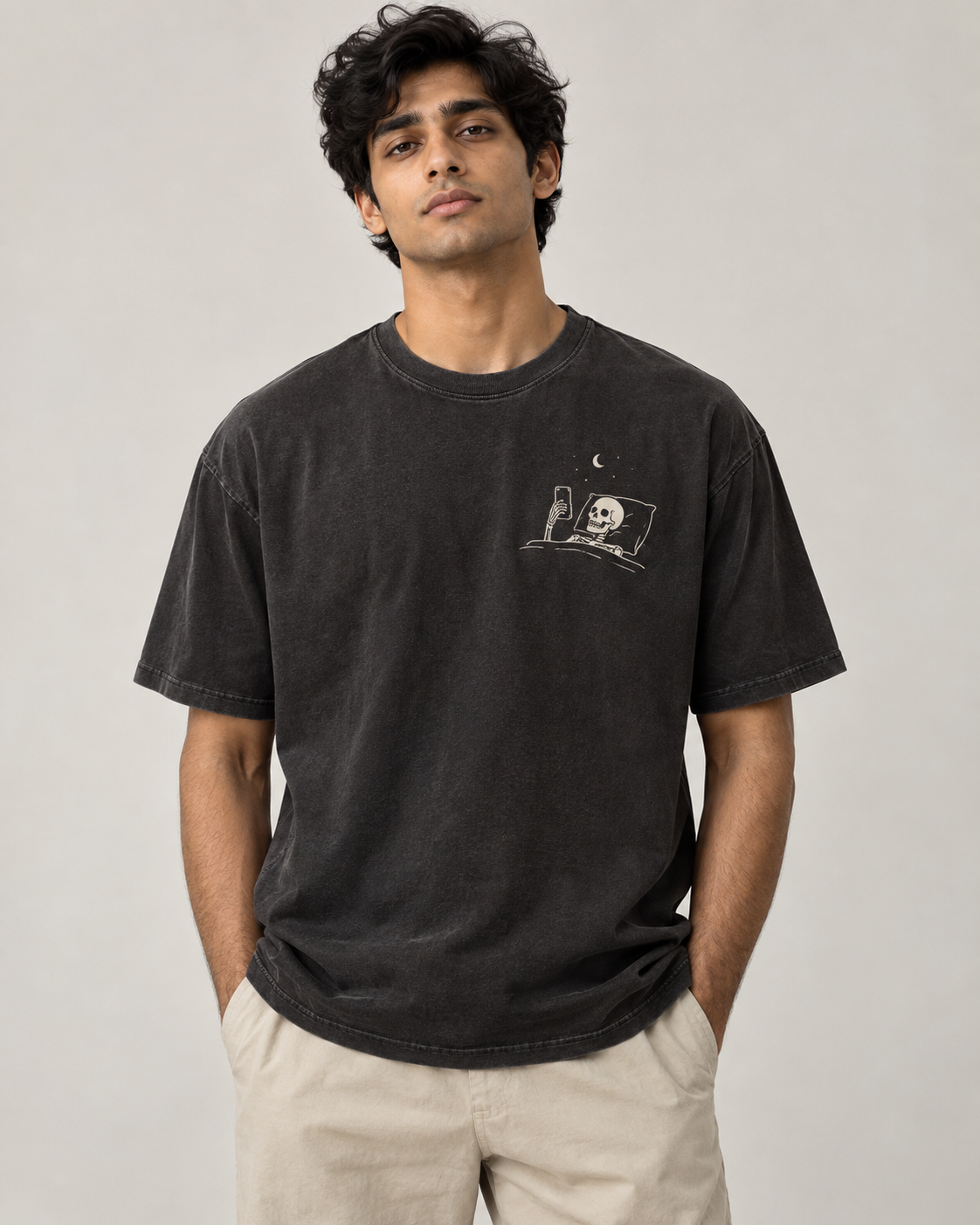 One More Scroll Tee in Natural